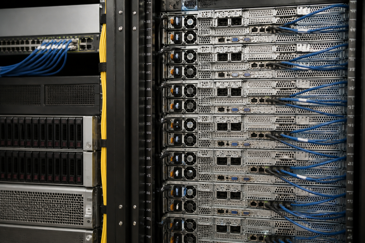 Enterprise IT staff reviewing database backup and recovery status in a modern data centre.